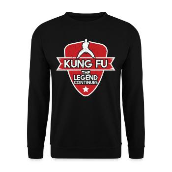 Kung Fu The Legend Continues - Unisex Sweatshirt - black - Front - Alina (178cm) & Michal (187cm)