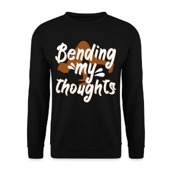 Bending My Thoughts Aerobics - Unisex Sweatshirt - black - Front - Alina (178cm) & Michal (187cm)