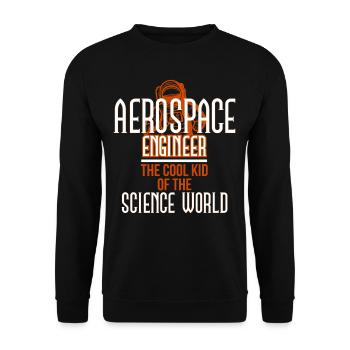 Aerospace Engineer Cool Science World - Unisex Sweatshirt - black - Front - Alina (178cm) & Michal (187cm)