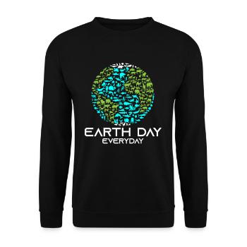 Earth Day Everyday - Unisex Pullover - Schwarz - Vorne - Alina (178cm) & Michal (187cm)