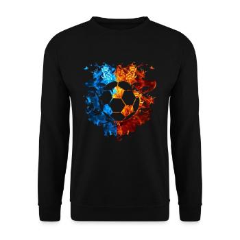 Football Red Blue Fire Sport Football lovers - Unisex Sweatshirt - black - Front - Alina (178cm) & Michal (187cm)
