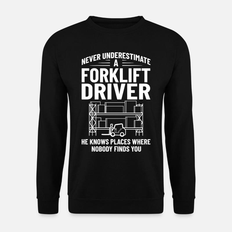 Conducteur de chariot élévateur Élévateur - Sweat-shirt Unisexe - noir