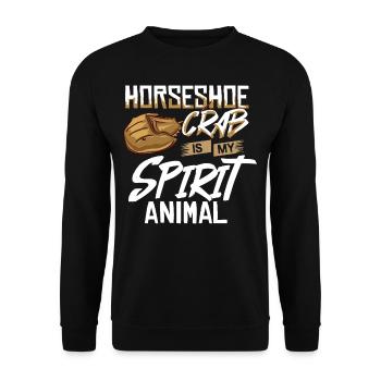 Horseshoe crab Horseshoe crab Moluccan crabs - Unisex Sweatshirt - black - Front - Alina (178cm) & Michal (187cm)