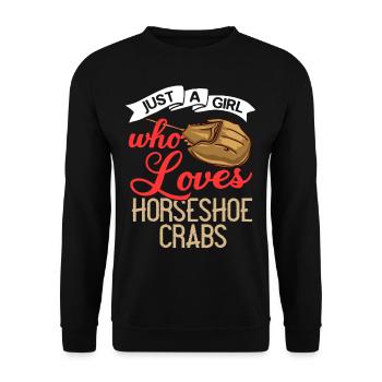 Horseshoe crab Horseshoe crab Moluccan crabs - Unisex Sweatshirt - black - Front - Alina (178cm) & Michal (187cm)