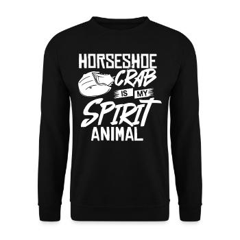 Horseshoe crab Horseshoe crab Moluccan crabs - Unisex Sweatshirt - black - Front - Alina (178cm) & Michal (187cm)