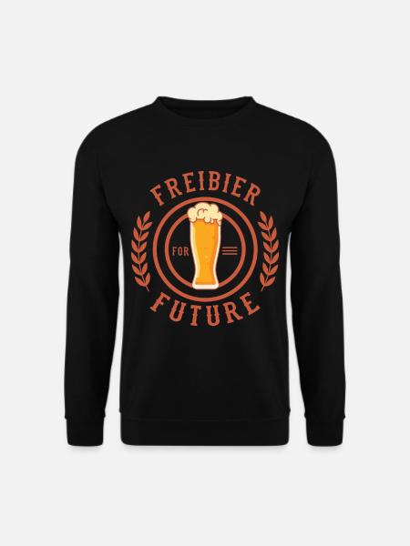 Biertrinker Freibier For Future - Unisex Pullover - Schwarz