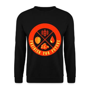 Beer Drinker Free Beer For Future - Unisex Sweatshirt - black - Front - Alina (178cm) & Michal (187cm)