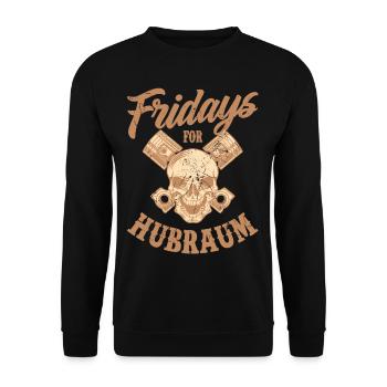 Car Mechanic Fridays For Displacement - Unisex Sweatshirt - black - Front - Alina (178cm) & Michal (187cm)