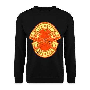 Car Mechanic Fridays For Displacement - Unisex Sweatshirt - black - Front - Alina (178cm) & Michal (187cm)