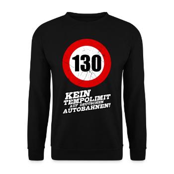 Autobahn Tempolimit Kein Tempolimit Auf Deutschen - Unisex Pullover - Schwarz - Vorne - Alina (178cm) & Michal (187cm)
