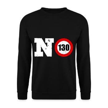 Autobahn Tempolimit No 130 - Unisex Pullover - Schwarz - Vorne - Alina (178cm) & Michal (187cm)