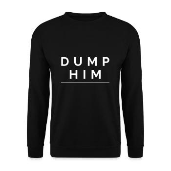 Journée internationale de la femme Dump Him Retro - Sweat-shirt Unisexe - noir - Devant - Alina (178cm) & Michal (187cm)