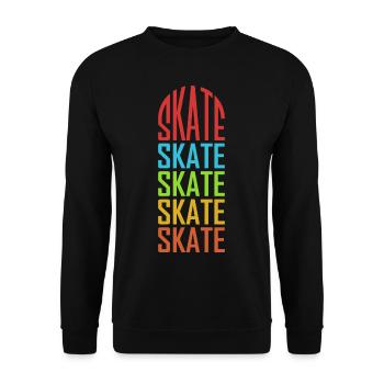 Skateboarder Skateboard Skate Pattern - Sweat-shirt Unisexe - noir - Devant - Alina (178cm) & Michal (187cm)