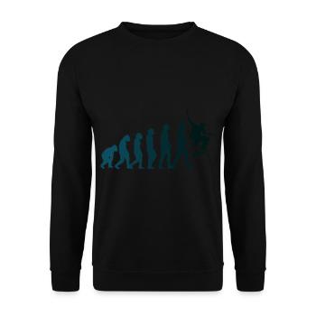Skateboarder Skateboard Evolution - Unisex Pullover - Schwarz - Vorne - Alina (178cm) & Michal (187cm)