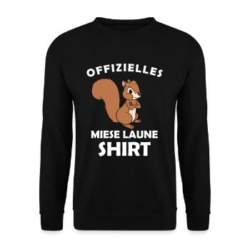 Offizielles Miese Laune Shirt - Unisex Pullover - Schwarz - Vorne - Alina (178cm) & Michal (187cm)