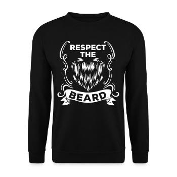 Respect The Beard - Unisex Sweatshirt - black - Front - Alina (178cm) & Michal (187cm)