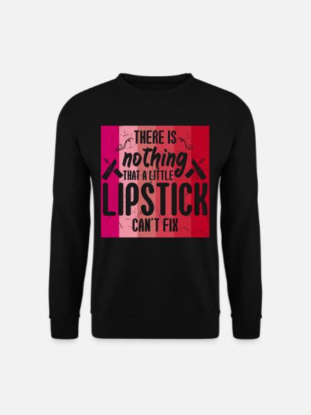 Lipstick Makes Everything Better - Unisex Sweatshirt - black