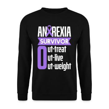 Being Thing Doesnt Define Who I Am - Unisex Sweatshirt - black - Front - Alina (178cm) & Michal (187cm)