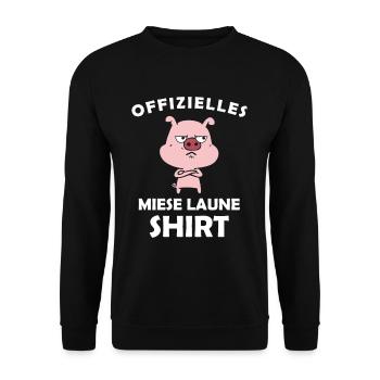 Offizielles Miese Laune Shirt - Unisex Pullover - Schwarz - Vorne - Alina (178cm) & Michal (187cm)