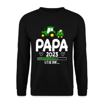 Papa 2023 Chargement - Sweat-shirt Unisexe - noir - Devant - Alina (178cm) & Michal (187cm)