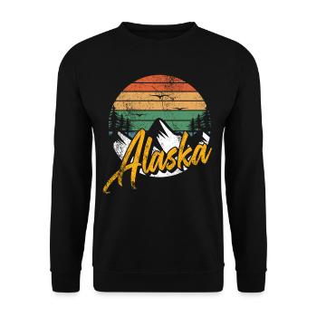 Alaska - Sweat-shirt Unisexe - noir - Devant - Alina (178cm) & Michal (187cm)