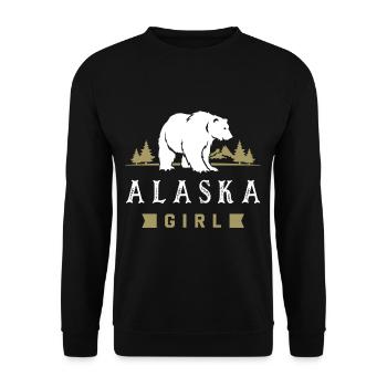 Filles de l’Alaska - Sweat-shirt Unisexe - noir - Devant - Alina (178cm) & Michal (187cm)