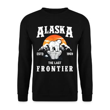 Alaska Nature Adventure - Unisex Sweatshirt - black - Front - Alina (178cm) & Michal (187cm)