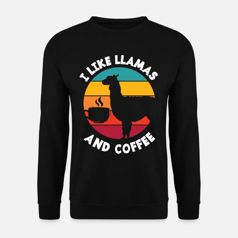 Café Lama - Sweat-shirt Unisexe - noir