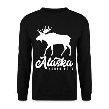 Alaska Nordpol - Unisex Pullover - Schwarz - Vorne - Alina (178cm) & Michal (187cm)