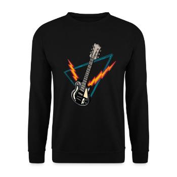 Guitare électrique Rock Guitariste Musicien - Sweat-shirt Unisexe - noir - Devant - Alina (178cm) & Michal (187cm)