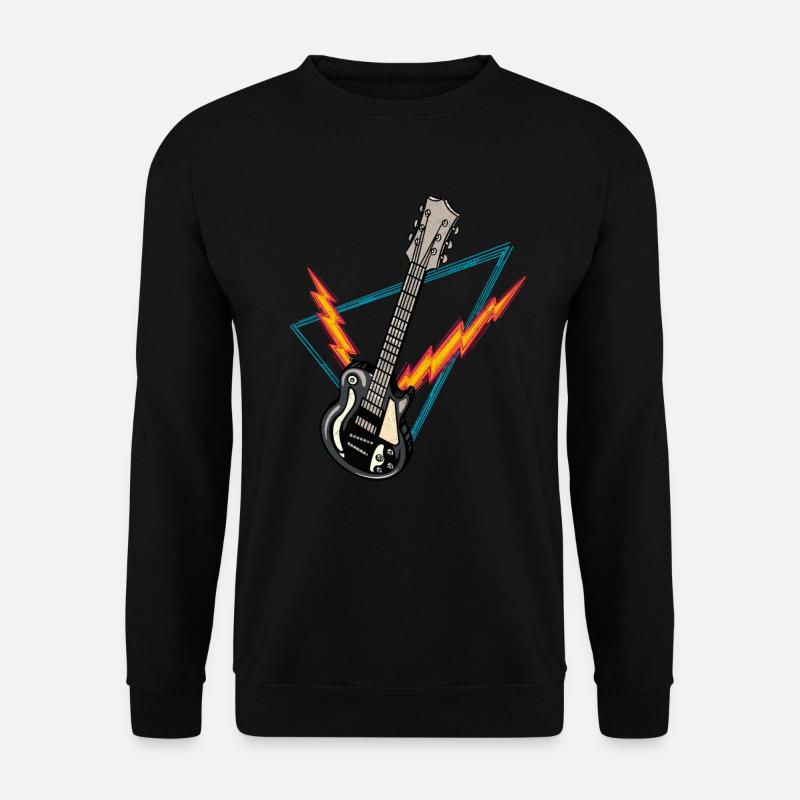 E-Gitarre Rock Gitarrist Musiker - Unisex Pullover - Schwarz