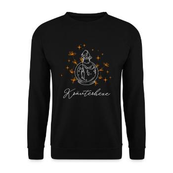 Herbal Witch Magic Potion Herbalism Nature - Unisex Sweatshirt - black - Front - Alina (178cm) & Michal (187cm)