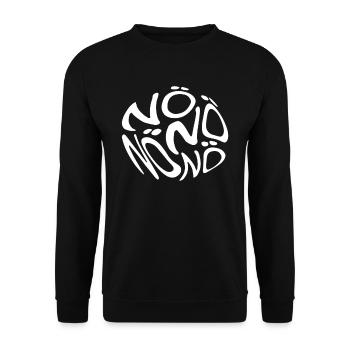 Neinsager Nö Humor Spruch Blase Nein - Unisex Pullover - Schwarz - Vorne - Alina (178cm) & Michal (187cm)