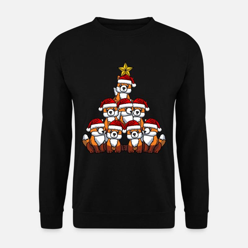 Fox Christmas Tree - Unisex Sweatshirt - black