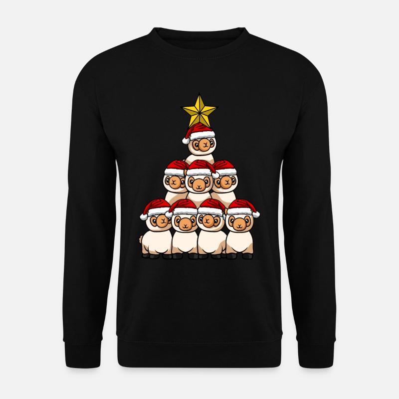 Axolotl Christmas Tree - Unisex Sweatshirt - black