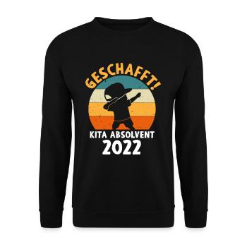 Bye Bye Kita Abgänger 2022 Kita Absolvent 2022 - Unisex Pullover - Schwarz - Vorne - Alina (178cm) & Michal (187cm)