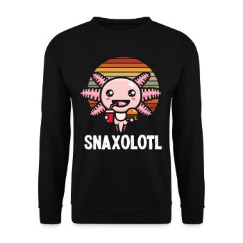 Axolotl - Unisex Pullover - Schwarz - Vorne - Alina (178cm) & Michal (187cm)