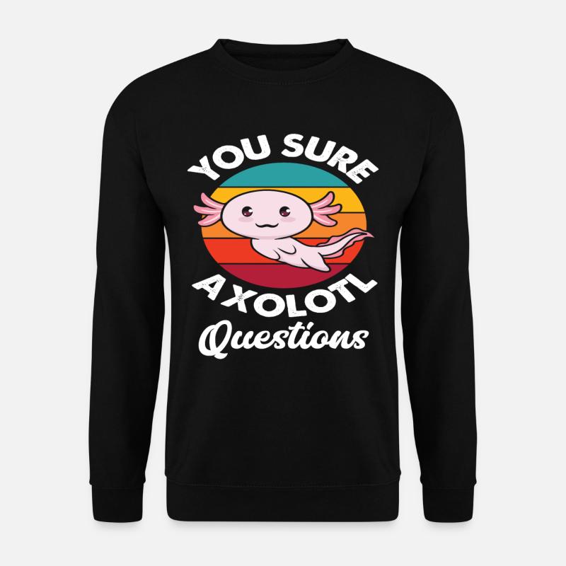 Dicton rétro Axolotl - Sweat-shirt Unisexe - noir
