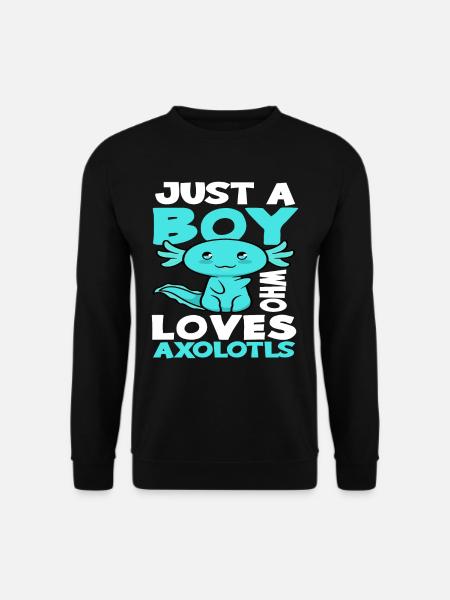 Axolotl Boys Gift - Unisex Sweatshirt - black