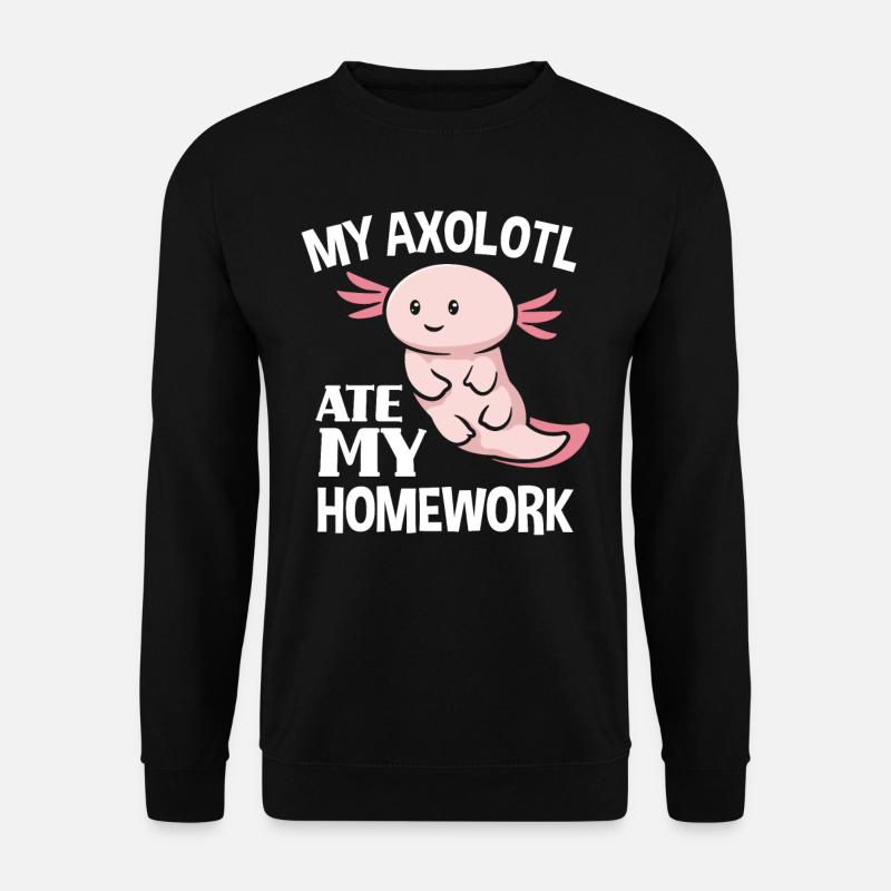 Axolotl Devoirs - Sweat-shirt Unisexe - noir