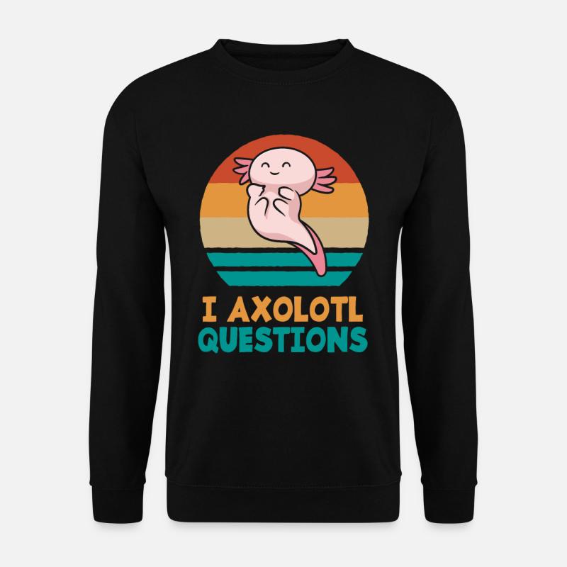 Funny axolotl - Unisex Sweatshirt - black