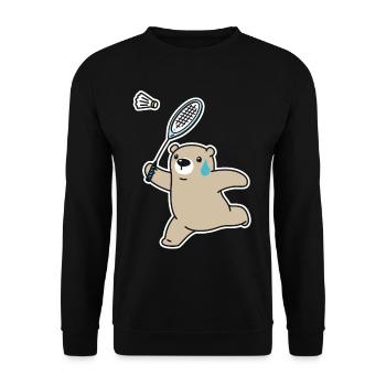 Ours de badminton - Sweat-shirt Unisexe - noir - Devant - Alina (178cm) & Michal (187cm)