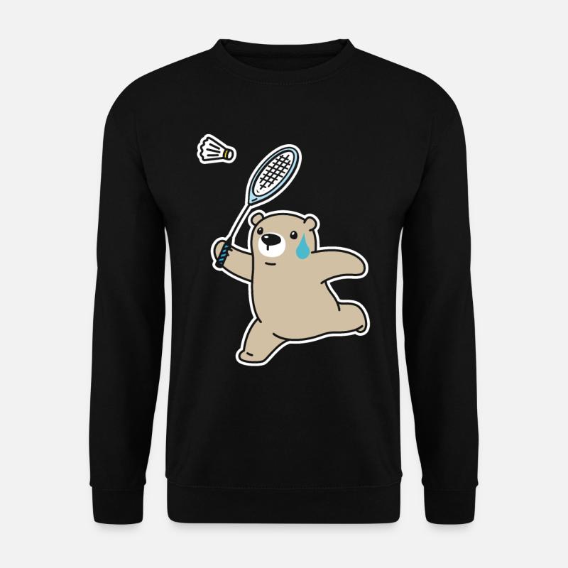 Badminton Bär - Unisex Pullover - Schwarz