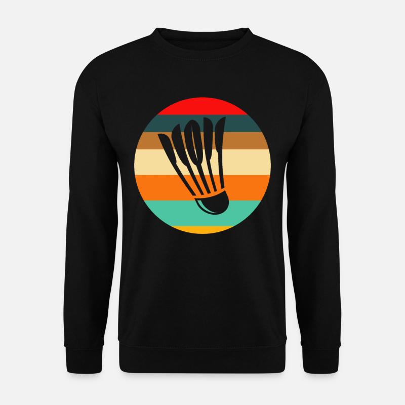 Retro Badminton - Unisex Pullover - Schwarz