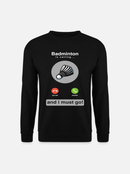 Badminton Phone Hobby - Unisex Sweatshirt - black