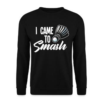 Badminton - Unisex Sweatshirt - black - Front - Alina (178cm) & Michal (187cm)