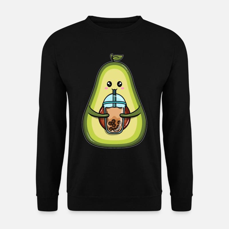 Avocado drinks bubble tea - Unisex Sweatshirt - black
