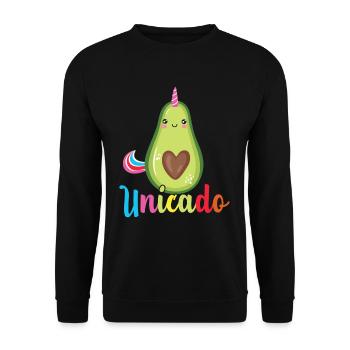 Licorne Avocat Unicado - Sweat-shirt Unisexe - noir - Devant - Alina (178cm) & Michal (187cm)