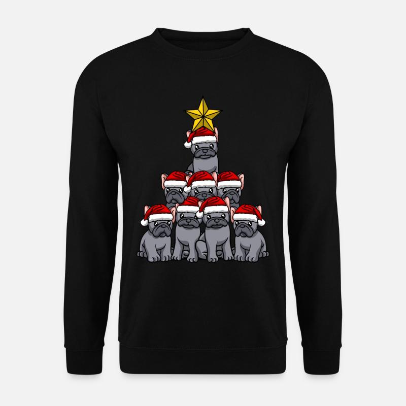 Frenchie Christmas Tree - Unisex Sweatshirt - black