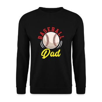 Papa de baseball - Sweat-shirt Unisexe - noir - Devant - Alina (178cm) & Michal (187cm)